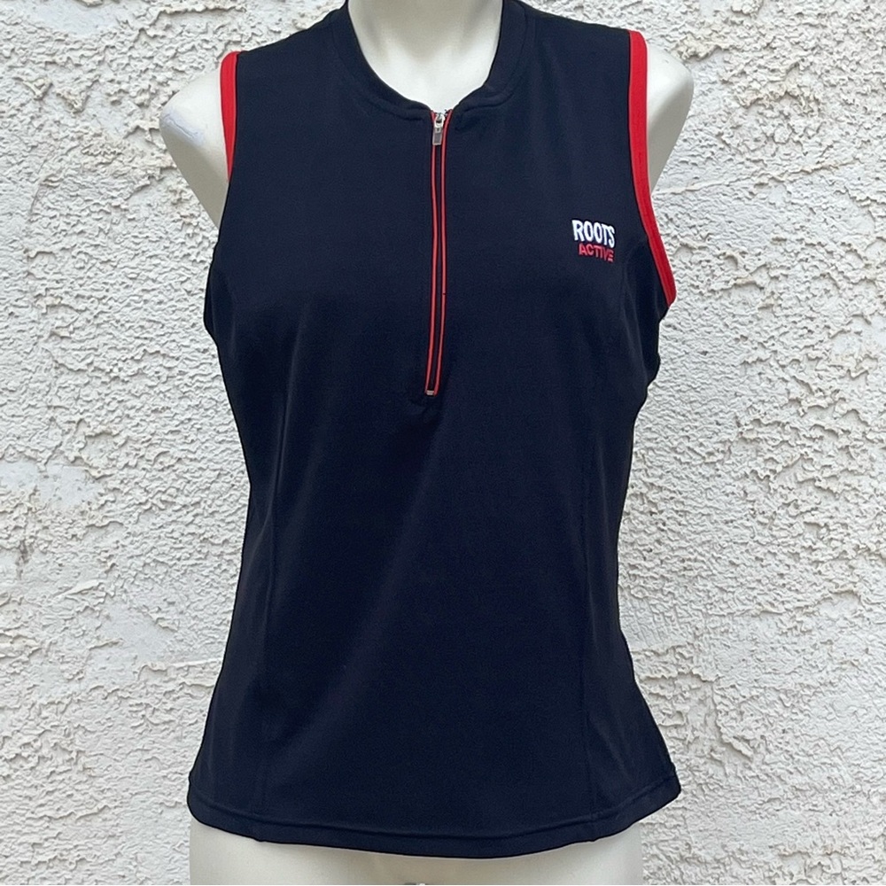Roots Active Navy Athletic Vest 1/4 Zip